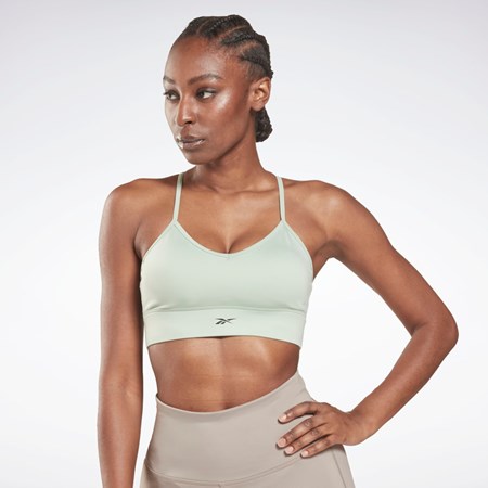 Light Sage Reebok Workout Ready Sports Bra | HD0712