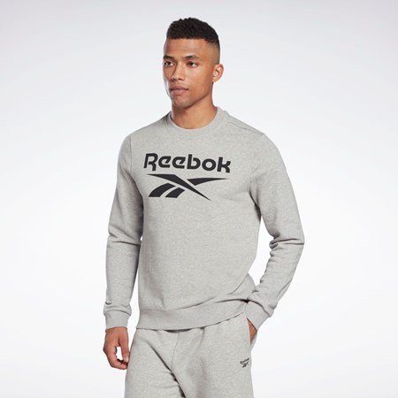 Medium Grey Heather / Black Reebok Reebok Identity Big Logo Crew | H54480