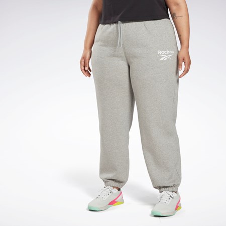 Medium Grey Heather Reebok Reebok Identity Logo Fleece Joggers (Plus Size) | HT5853