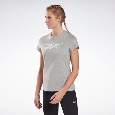 Medium Grey Heather Reebok Training Essentials Vector Graphic Tee | GN5629