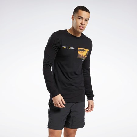 Multi Reebok National Geographic Long Sleeve T-Shirt | GA9192