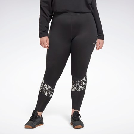 Night Black Reebok Modern Safari Leggings (Plus Size) | HN4360