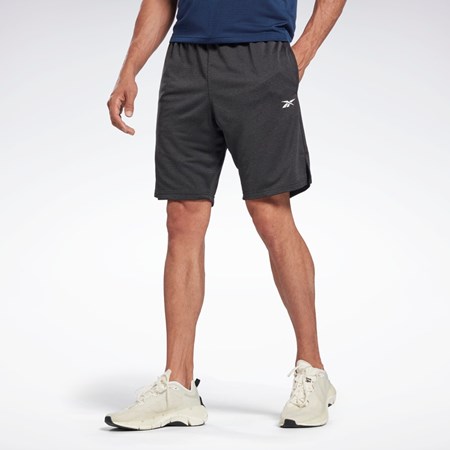 Night Black Reebok Workout Ready Mélange Shorts | H46638