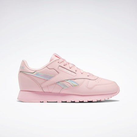 Pink Glow / Pink Glow / Pink Glow Reebok Classic Leather Shoes - Grade School | HQ3902