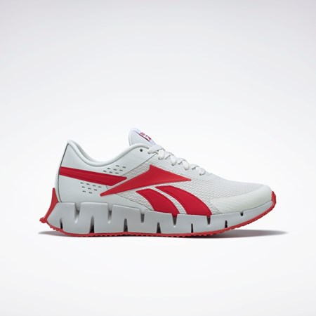 Pure Grey 1 / Vector Red / Pure Grey 2 Reebok Zig Dynamica 2 Shoes | HQ5889