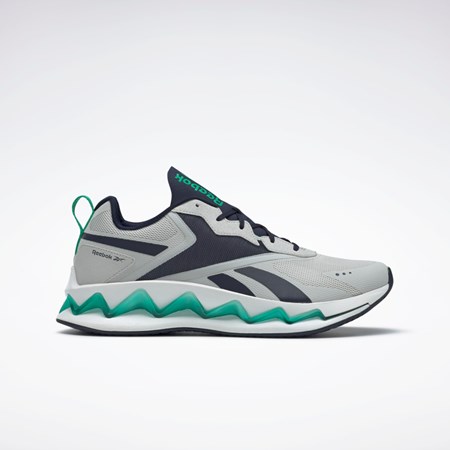 Pure Grey 2 / Vector Navy / Court Green Reebok Zig Elusion Energy Shoes | FV3839