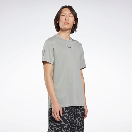 Pure Grey 3 Reebok Workout Ready Mélange T-Shirt | HI0682