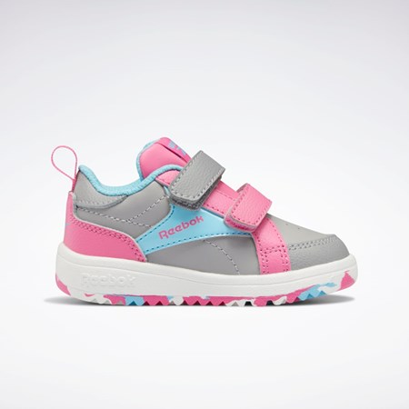 Pure Grey 4 / Digital Blue / True Pink Reebok Weebok Clasp Low Shoes - Toddler | GZ0877