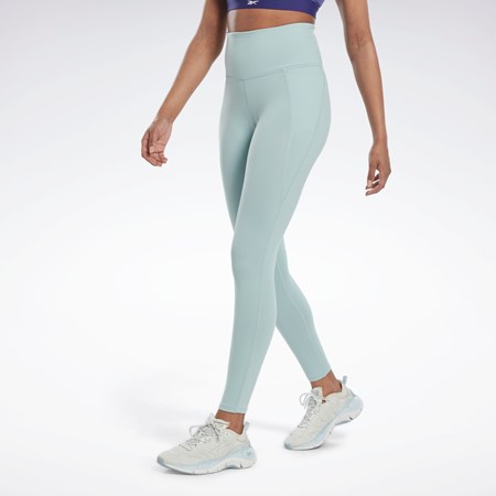 Seaside Grey Reebok Lux High-Waisted Tights | HK4845