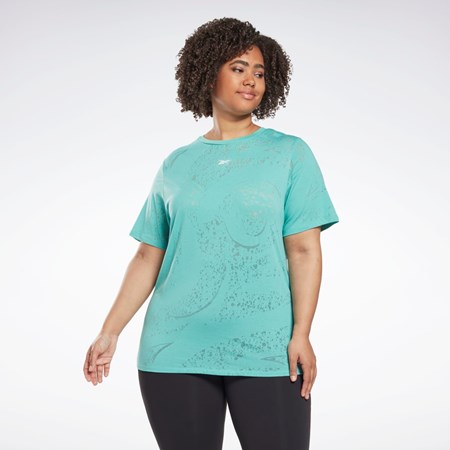 Semi Classic Teal Reebok Burnout T-Shirt (Plus Size) | HL4347