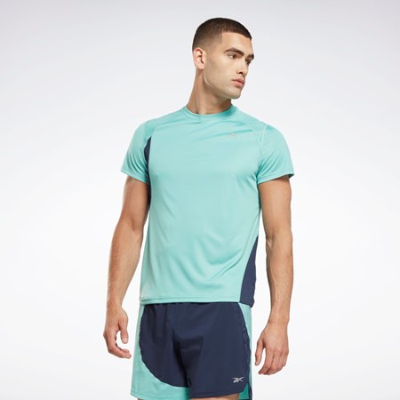 Semi Classic Teal Reebok Running Speedwick T-Shirt | HI0062