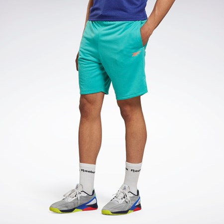 Semi Classic Teal Reebok Workout Ready Mélange Shorts | HI0686