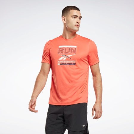 Semi Orange Flare Reebok Running Graphic T-Shirt | HP1822