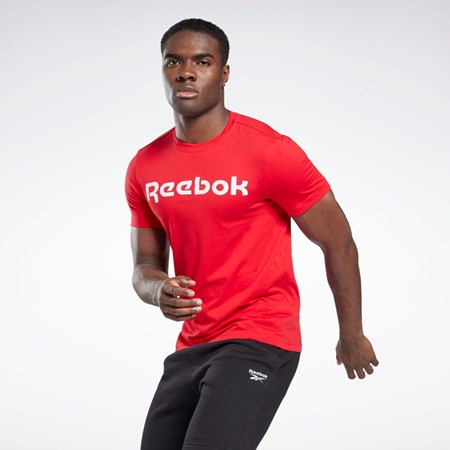 Vector Red Reebok Graphic Series Linear Logo Tee | HI6286