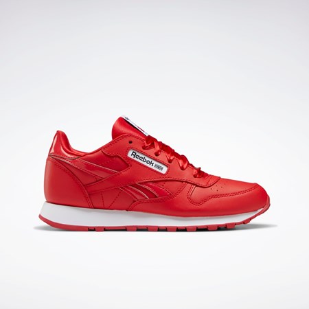 Vector Red / Vector Red / Ftwr White Reebok Classic Leather Shoes - Grade School | GW3374