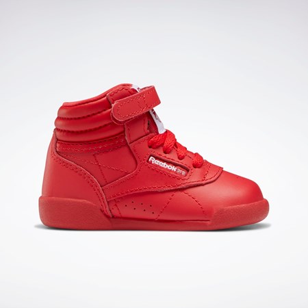 Vector Red / Vector Red / Ftwr White Reebok Freestyle Hi Shoes - Toddler | GX7231