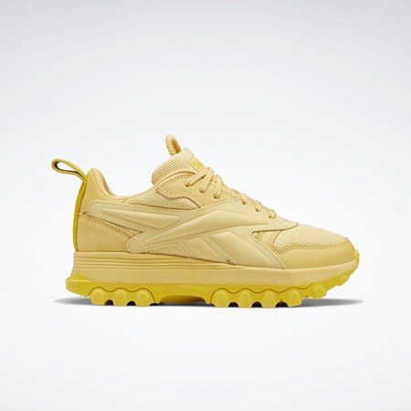 Weathered Yellow / Weathered Yellow / Utility Yellow Reebok Cardi B Classic Leather V2 Shoes - Grade School | GZ4263