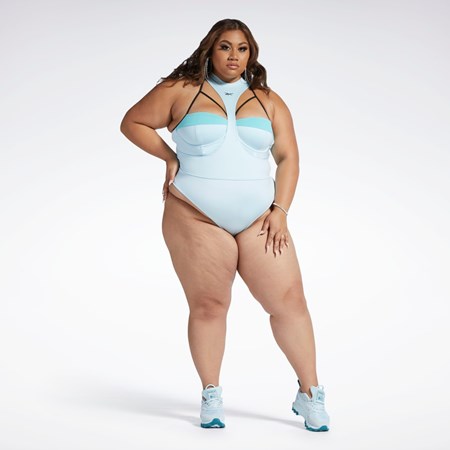 Whisper Blue / Seaport Teal Reebok Cardi B Body Layer (Plus Size) | HS4281