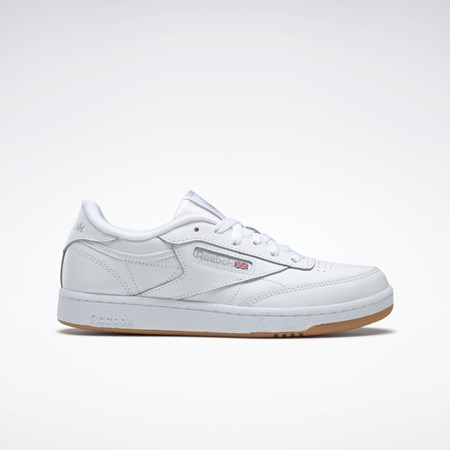 White / GUM Reebok Club C Shoes - Grade School | CN5646