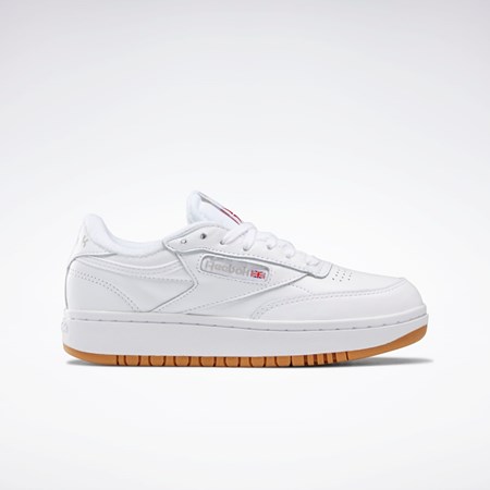 White / Reebok Rubber Gum-07 / White Reebok Club C Double Shoes | FV5658