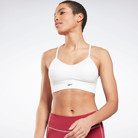 White Reebok Workout Ready Sports Bra | H62762